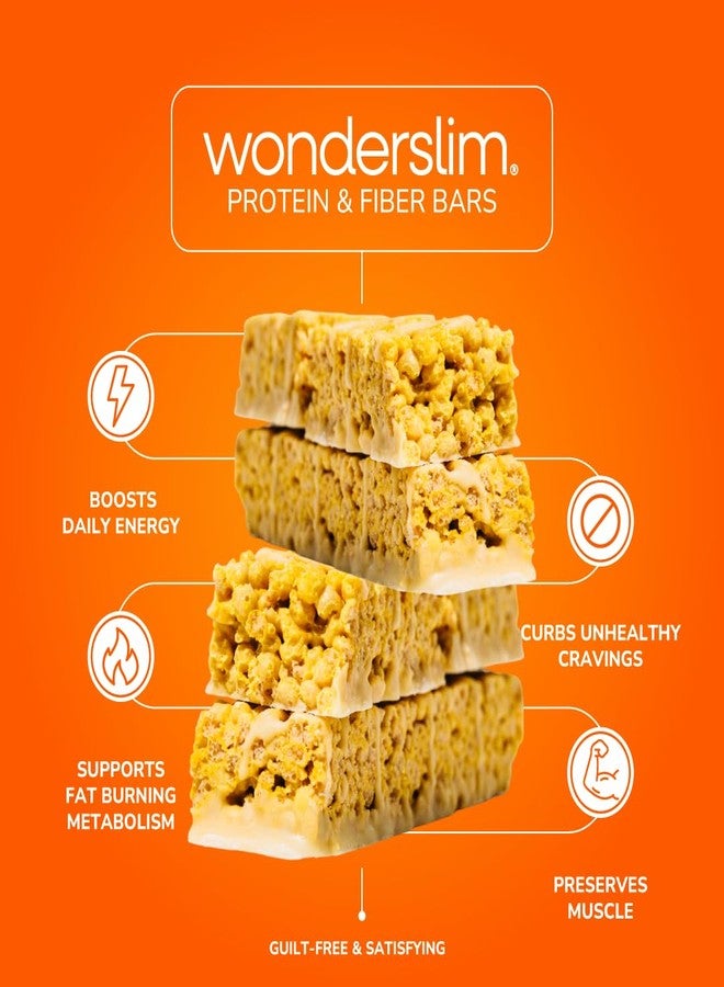 Wonderslim High Fiber Protein Bars, Fluffy Lemon Crisp | 15g Protein, 8g Fiber | Low Sugar, Low Carb | Healthy Indulgence | Satisfying, Supports Energy & On-the-Go Convenience, 7 Pack - Image 2